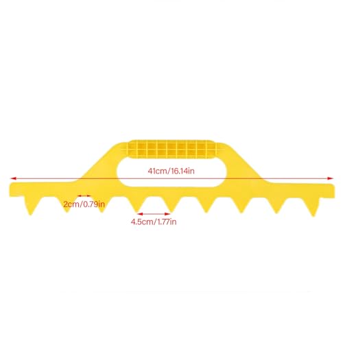 Bee Hive Frame Spacing Tool, Adjustable Plastic Beekeeping Spacer for 7 8 9 Frame Boxes for Proper Frame Spacing, Honeycomb Organization & Easy Honey Extraction (Yellow 8 Box) - color: Yellow 8 box