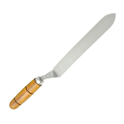 INOOMP Stainless Steel Honey Uncapping Cutter Manual Beehive Scraper Beekeeping Tool with Wood Handle for Efficient Cutting and Rust Resistance in Beekeeping 13.4 Inch Random Color