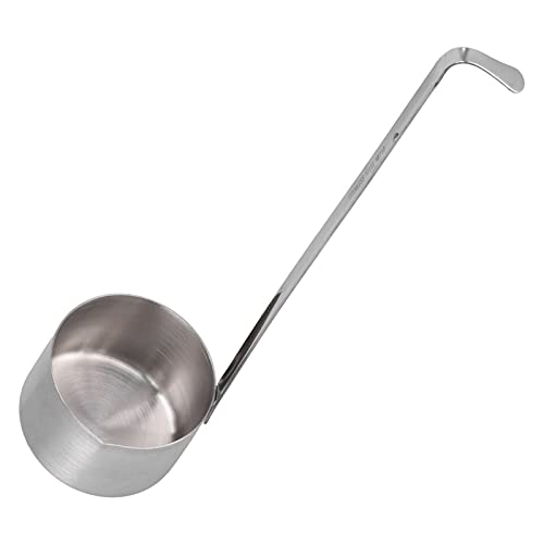Wine Ladle, Stainless Steel Spoon Dipper With Pour Spout Long Handle and Hook, Flat Bottom Measure Spoon 25ml, 50ml, 125ml, 250ml, 500ml (250ML) - size: 250ML