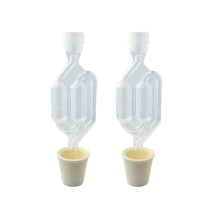 Fastrack Twin Bubble Airlock and Carboy Bung (2-Pack) | Fermentation Airlocks for Homebrewing Beer, Wine, Mead, and Kombucha