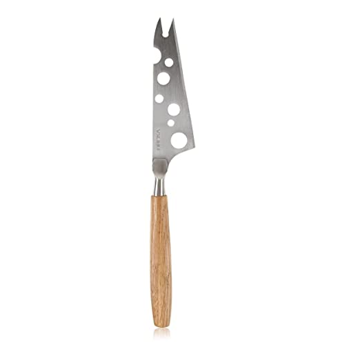 Boska Holland Cheese Knife w. European Oak Wood Handle, Cheesy Blade w. Forked Tip, 10 Year Guarantee, Life Collection - style: Semi Soft Cheesy Knife - Retail Package