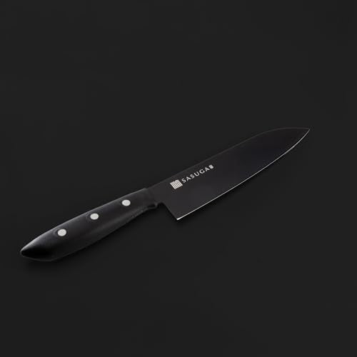 SASUGA Lightweigth Japanese Santoku Chef’s Knife 170mm – Made in Japan | Molybdenum-Vanadium Stainless Steel | Razor-Sharp, Rust-Resistant Blade for Meat, Fish & Vegetables - color: Santoku