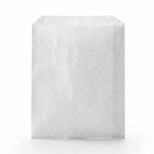 White Paper Bags 6x6.5" - Restaurant Takeout Sandwich Bags for Fast Food, Deli, Food Truck - 1000 Count Bulk - style: Large White
