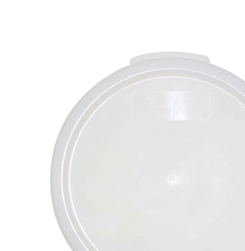 TrueCraftware- White Round Polypropylene Food Storage Container Lid Fits 6 and 8 Qt. Round Containers Replacement Lid for Meal Prep Kitchen Pantry Commercial Restaurant - size: Lid - Fits 6&8qt