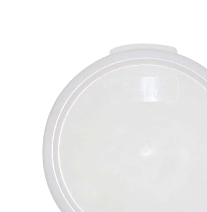 TrueCraftware- White Round Polypropylene Food Storage Container Lid Fits 6 and 8 Qt. Round Containers Replacement Lid for Meal Prep Kitchen Pantry Commercial Restaurant - size: Lid - Fits 6&8qt
