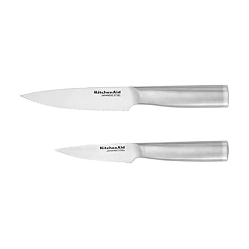 KitchenAid Gourmet Utility and Paring Knife Set Set with Blade Covers, 2-Piece, Stainless Steel - style: Utility and Paring Knife Set Set