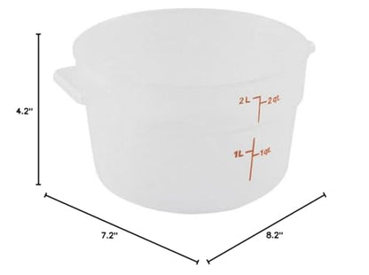 Cambro (RFS2PP190 2 Qt. Round Polypropylene Food Storage Container - Camwear - size: 2-Quart