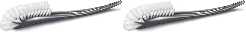 Philips AVENT Baby Bottle Brush | Nipple Cleaning | Grey | Pack of 2 | SCF145/18 - size: 1 Count (Pack of 2)