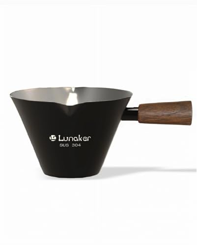 Espresso Shot Cups- 4oz Double Spouts Espresso Measuring Cups with Wooden Handle - Coffee Bar Accessories, Black - color: Black
