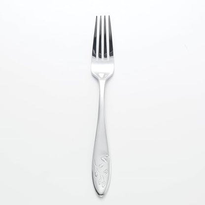 Lenox Silverware Set For 12, Butterfly Meadow 65-Piece Flatware Set, Service For 12, 18/10 Stainless Steel, Dishwasher Safe, Butterfly and Flower Motif, Includes Serving Utensils (Silver, 65 Piece) - style: 65-Piece Flatwate Set