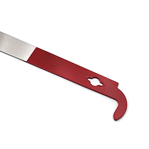 XKMT- (1) Stainless Steel Bee Hive Tool Scraper J Hook Frame Lifter Gripper Beekeeping Equipment [P/N: ET-TOOL033 X1-SR] - size: 1