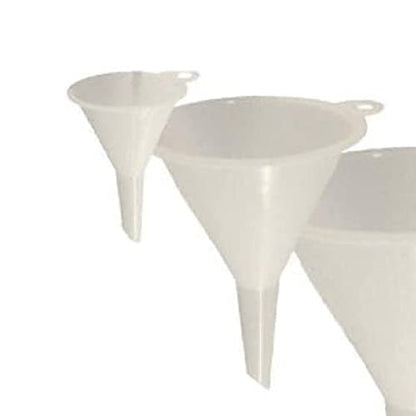 Chef Craft Set of 4 General Purpose Plastic Assorted Sizes Nested Funnel Set, White