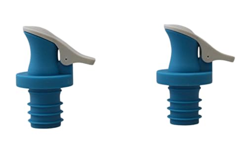 2-Piece Dripless Oil Spout Set with Sealable Top – Fits Standard Bottles, Prevents Spillage, BPA-Free Food Grade Stopper for Oils, Vinegars, Syrups & More by Dependable Industries (2)