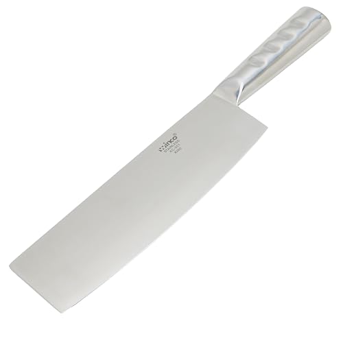 Winco Chinese Cleaver, Steel Hdl, 8" x 2-1/4" Blade - size: 8", style: Chinese Cleaver/Steel Handle