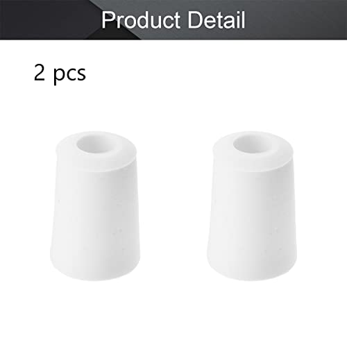 Othmro 2Pcs Drilled Rubber Stopper with Airlock, White Drilled Bungs Stopper with 1.38" Hole for Fermentation Use, Homebrewing Beer Kombucha Airlock Stopper