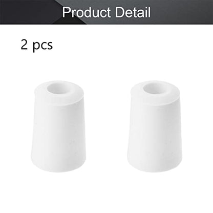Othmro 2Pcs Drilled Rubber Stopper with Airlock, White Drilled Bungs Stopper with 1.38" Hole for Fermentation Use, Homebrewing Beer Kombucha Airlock Stopper