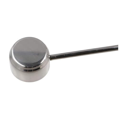 Stainless Steel Soup Spoon, Long Handle Oil Splashing Spoons with Pour Spout Heat-Resistant Hot Oil Scoop Spoon for Serving Chocolates, Gravies and Sauces