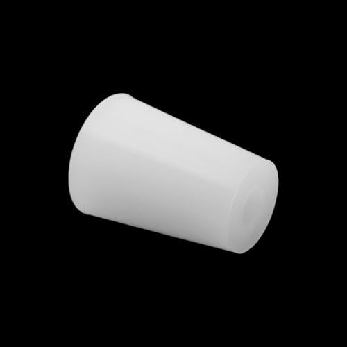 10 Pcs Silicone Stoppers,Standard 1# Rubber Stopper Bungs with 6mm Aperture Single-Hole for Flask, Plug Holes, Lab - size: 1#