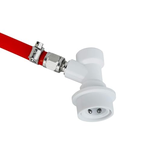 FERRODAY Ball Lock Gas Line Assembly 5ft Red Long Tubing 5/16 Ball Lock Gas Disconnect Set Home Brewing Kit Ball Lock CO2 Gas Hose Assemble for Draft Beer Home Brewing (Pack of 2) - size: 5ft Gas Line Assembly (Pack of 2)