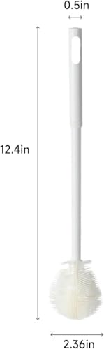 Foldable 360 ° Long Handled Water Bottle Brush, Suitable for Soft bristled Silicone Brushes for Narrow mouthed Bottles, Water Bottles, and Thermos Bottles（3pcs）