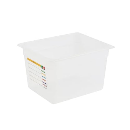 Restaurantware Food Storage Container 1 Pack of 12.7 x 10.3 x 7.8 Inches Plastic Stackable Storage Box White Reusable Label Container Dishwasher Safe For Restaurants And Kitchens