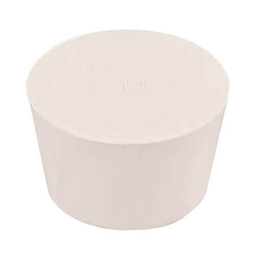 uxcell White Tapered Shaped Solid Rubber Stopper for Lab Tube Stopper Size 11 - size: 46x56x34mm