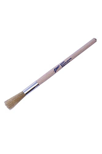 Ateco Pastry Brush, 3/8-Inch Diameter Head with Natural White Boar Bristles, Stainless Steel Ferrule & Wood Handle - size: 3/8" - Round, style: White Boar Bristle