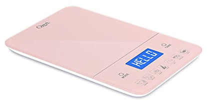 Ozeri Touch III Digital Kitchen Scale with Calorie Counter, 22 lbs (10 kg), Crystal Rose - color: Crystal Rose