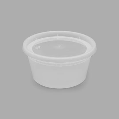 Karat [12oz - 240 ct] Clear PP Injection Molded Round Deli Containers with Lids (FP-IMDC12-PP) - color: Clear, size: 12oz