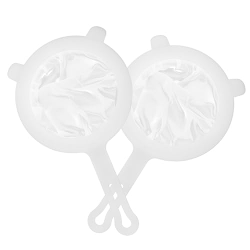 2pcs Fine Mesh Food Strainers with Handles Double-ear Design, Plastic Kitchen Sieve for Honey Filtering, Soy Milk Juice Filter, Handheld Small Mesh Strainer for Coffee Tea and More