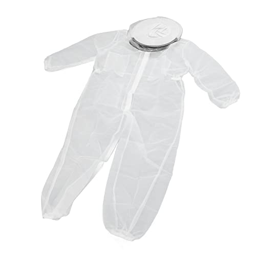 Luocute Bee Suit for Men Women, Cotton Breathable Ultra Thin Soft Comfortable Full Body Beekeeping Suit with Round Hat Veil, Anti Sting Protection for Beeyard and Backyard