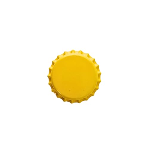 FastRack 288 Oxygen Absorbing Beer Bottle Caps | 26mm Pry-Off Yellow Standard Homebrew Bottle Tops for Glass Bottles | PVC-Free Beer Crown Caps for Bottling - color: Yellow