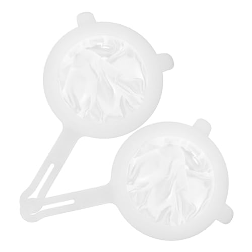Healifty 2pcs Fine Mesh Kitchen Strainer Set with Double-ear Handles, Plastic Honey Filter and Soy Milk Juice Sieve for Tea Coffee and Food Filtration