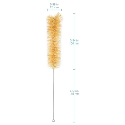 stonylab 10 Pack Tube Brushes, Bristle Test Tube Bottle Wash Cleaning Brushes with Radial Tufted End for Laboratory, Size M - size: Medium