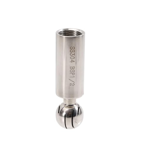 Stainless Steel 304 Rotating CIP Spray Ball - 1/2" Male BSP Connection for Homebrew Conical Fermenter, Brew Kettle, Keg CIP Washing