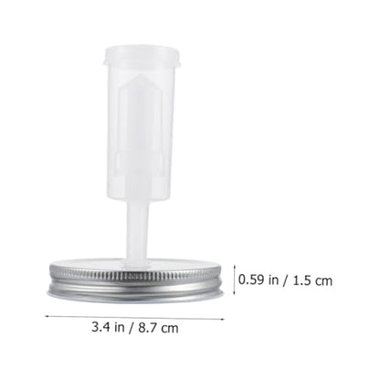 Fermenting Lid Set for 87mm Wide Mouth Mason Jars with Airlock Fermenter Cap, Kitchen Pickle Jar Lid Accessories for Homemade Fermentation and Preserving Random Color