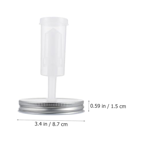 INOOMP Mason Jar Fermenting Lid Kit 87mm Wide Mouth Pickles Jar Lid Set with Airlock Fermenter Accessories for Home Kitchen Fermentation and Canning Random Color