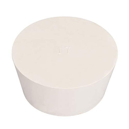 uxcell White Tapered Shaped Solid Rubber Stopper for Lab Tube Stopper Size 79-90mm 1pcs - size: 78x95x46mm