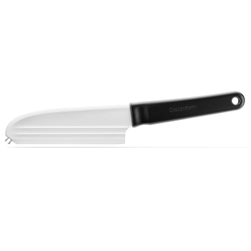 Dreamfarm Knibble Lite 3-In-1 Non-Stick Cheese Knife for Charcuterie, Slicing, Spreading, with Built-In Fork to Serve & Share Foods - 9" Black | Slices hard and soft cheeses, spreads condiments, with barbed fork for serving and sharing charcuterie, 9" - c