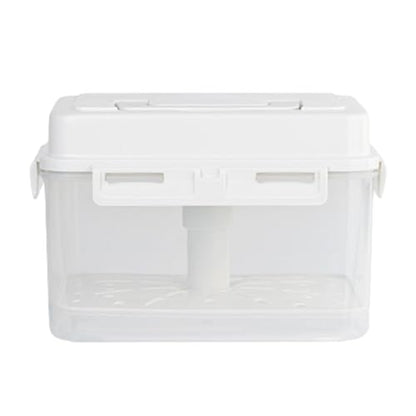 Kimchi Fermentation Container with Press Plate and Airtight Lid, 4L PP Leakproof Pickle Jar for Sauerkraut and Refrigerator Storage