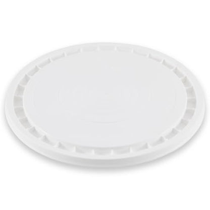 Reusable Easy Peel Bucket Lid for 3.5, 5, 6 & 7 Gallon Buckets – Food Grade HDPE Snap-On Lid Compatible with Most Brand Buckets – Easy Open Airtight White Bucket Cover (1)