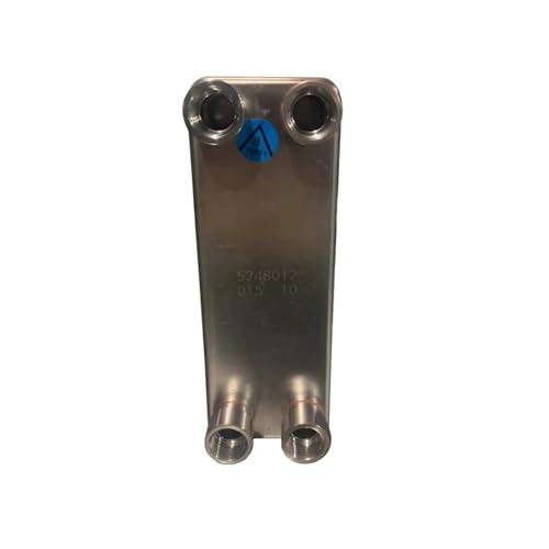 Female Thread Plate Wort Chiller Version 10 Plates Brazed Plate Heat Exchanger, Stainless Steel Heat Exchanger with 1/2'' BSPP Female Fitting