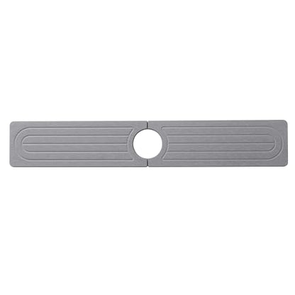 Diatomite Faucet Mat for Kitchen Sink, Quick-Dry Stone-Like Sink Mat, Flat Lay Absorbent Countertop Drying Mat for Faucet Area, Hard Diatomite Mat, Gray, 15.8 x 4 in - color: Gray-D2