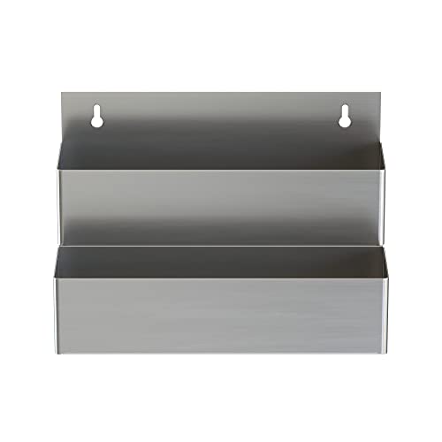 Stainless Steel Double Tier Speed Rail, Liquor Rack, Speed Rack, Bottle Holder - 15 Inch - size: 15 Inch, style: Double Tier