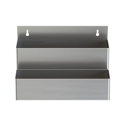 Stainless Steel Double Tier Speed Rail, Liquor Rack, Speed Rack, Bottle Holder - 15 Inch - size: 15 Inch, style: Double Tier