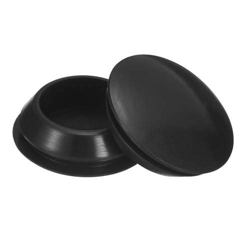 Uxcell 8Pcs Silicone Rubber Round Snap-in Locking Plugs for 28-30mm Holes, Waterproof Stoppers for Metal Tube, Furniture End Caps Inserts, Black - size: 28-30mm
