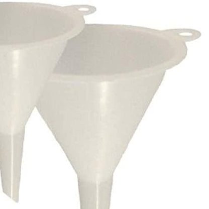 Chef Craft Set of 4 General Purpose Plastic Assorted Sizes Nested Funnel Set, White