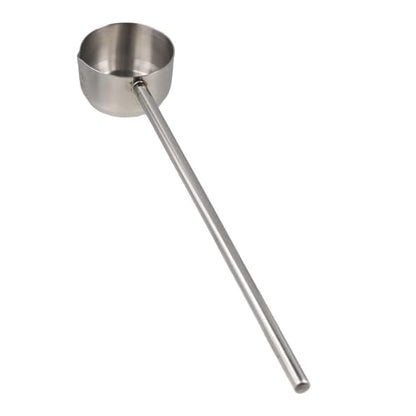 Stainless Steel Soup Spoon, Long Handle Oil Splashing Spoons with Pour Spout Heat-Resistant Hot Oil Scoop Spoon for Serving Chocolates, Gravies and Sauces