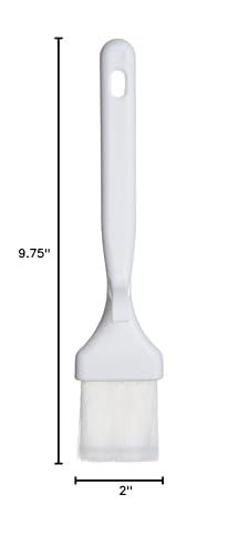 SPARTA Meteor Basting Brush, Nylon Bristle Pastry Brush for Cooking and Baking, 2" Wide, 1 Count, White