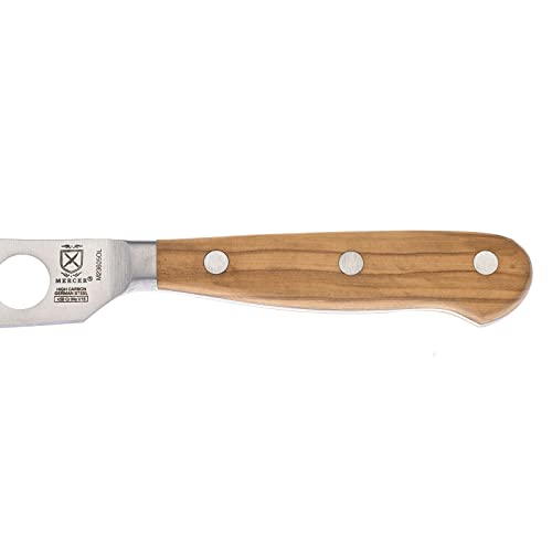 Mercer Culinary Renaissance Olive Wood Soft Cheese Knife, 5-Inch - color: Olive Wood Handle, size: 5-Inch Soft Cheese Knife